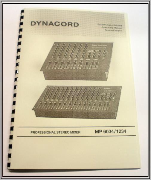Dynacord Stereo-Mixer MP-6034 / 1234 / technische Unterlage